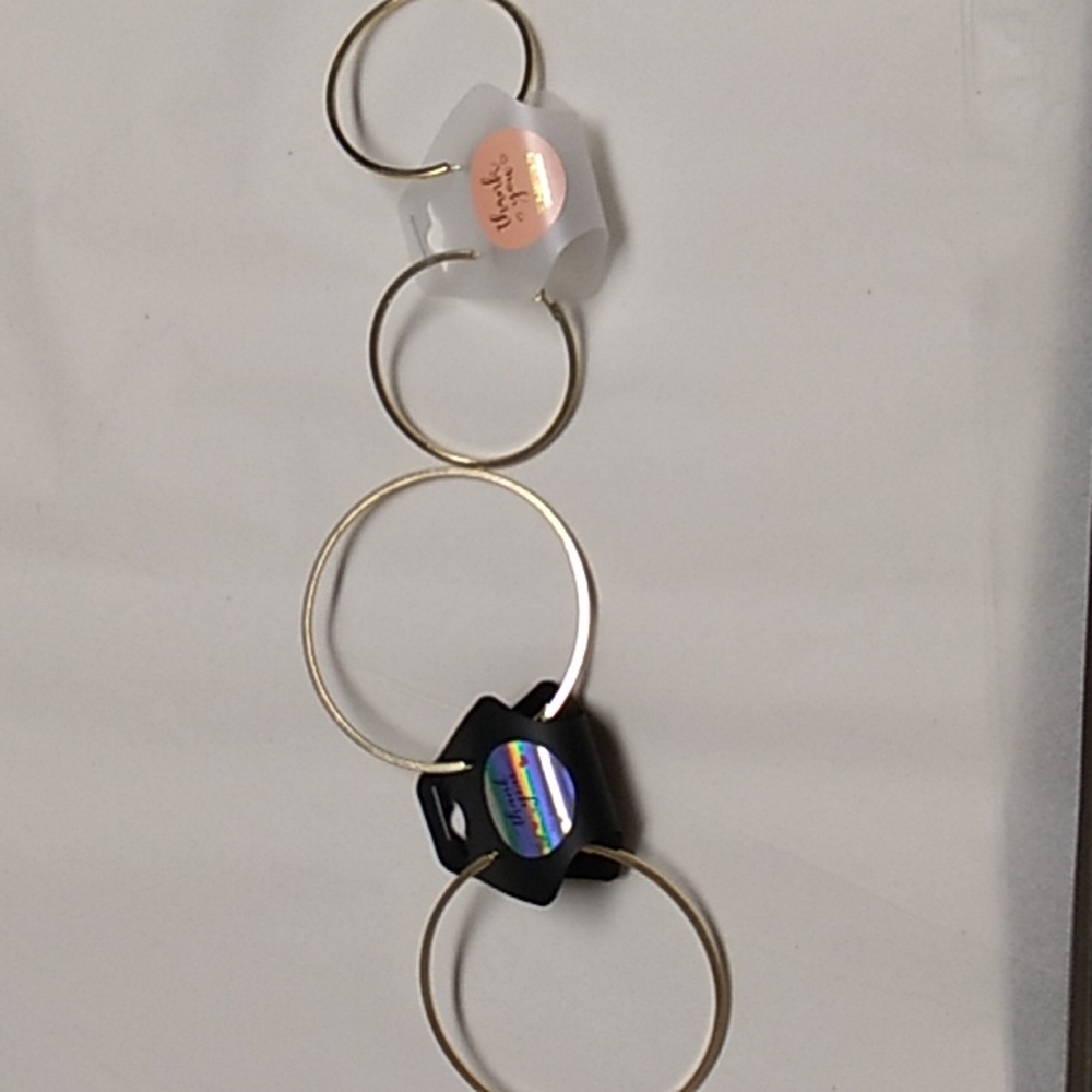 2 pairs of Women's gold colored hypoallergenic hoops